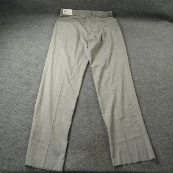 Hart Schaffner Marx Dress Pants Mens 36 Wool Cashmere Gray Pleated Unhemmed - Picture 3 of 16